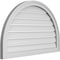 Ekena Millwork Round Top Surface Mount PVC Gable Vent: Functional, w/ 2"W x 1-1/2"P Brickmould Frame, 34"W x 22"H GVPRT34X2202SF - alternate 2